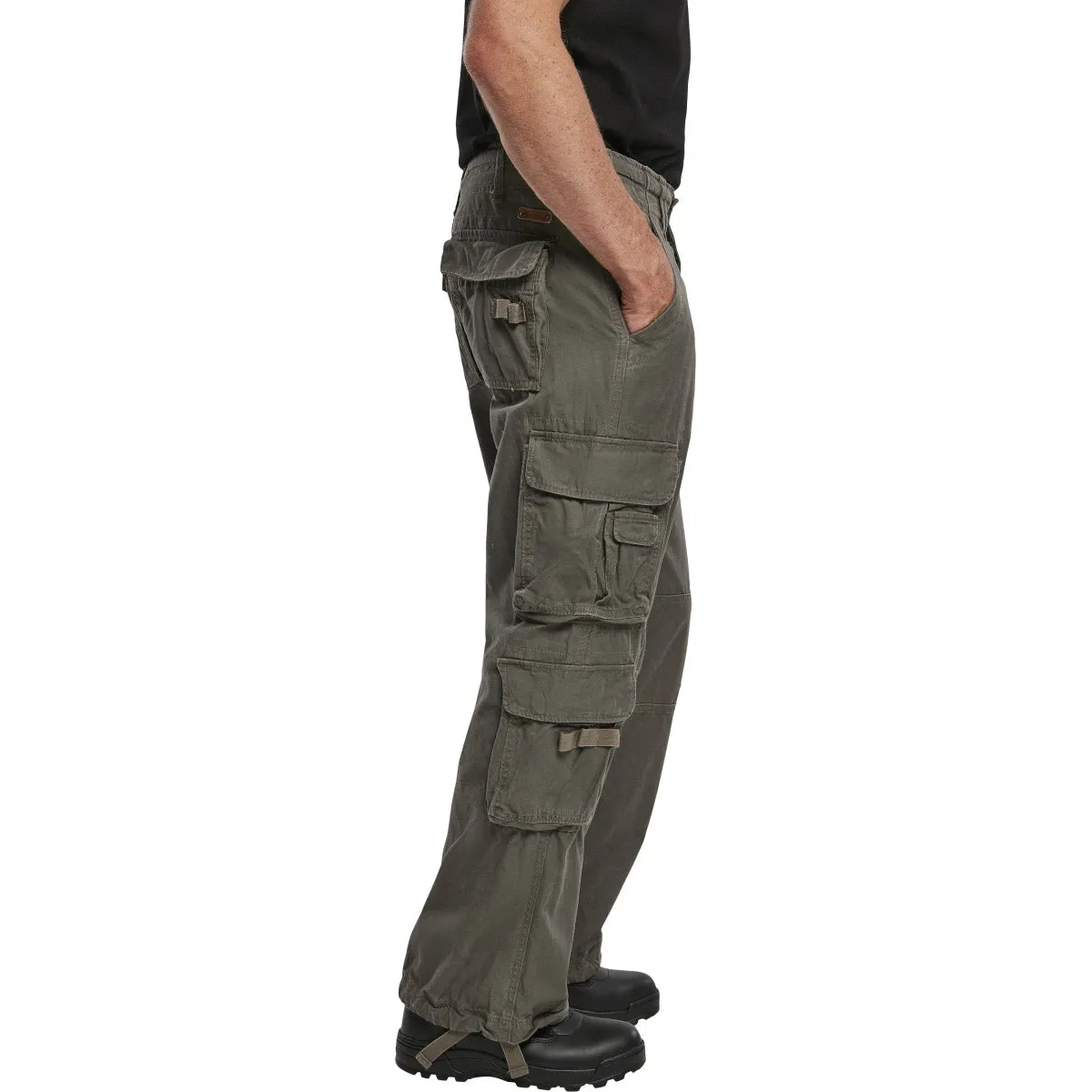 Brandit Pure Vintage Cargo Trousers Olive