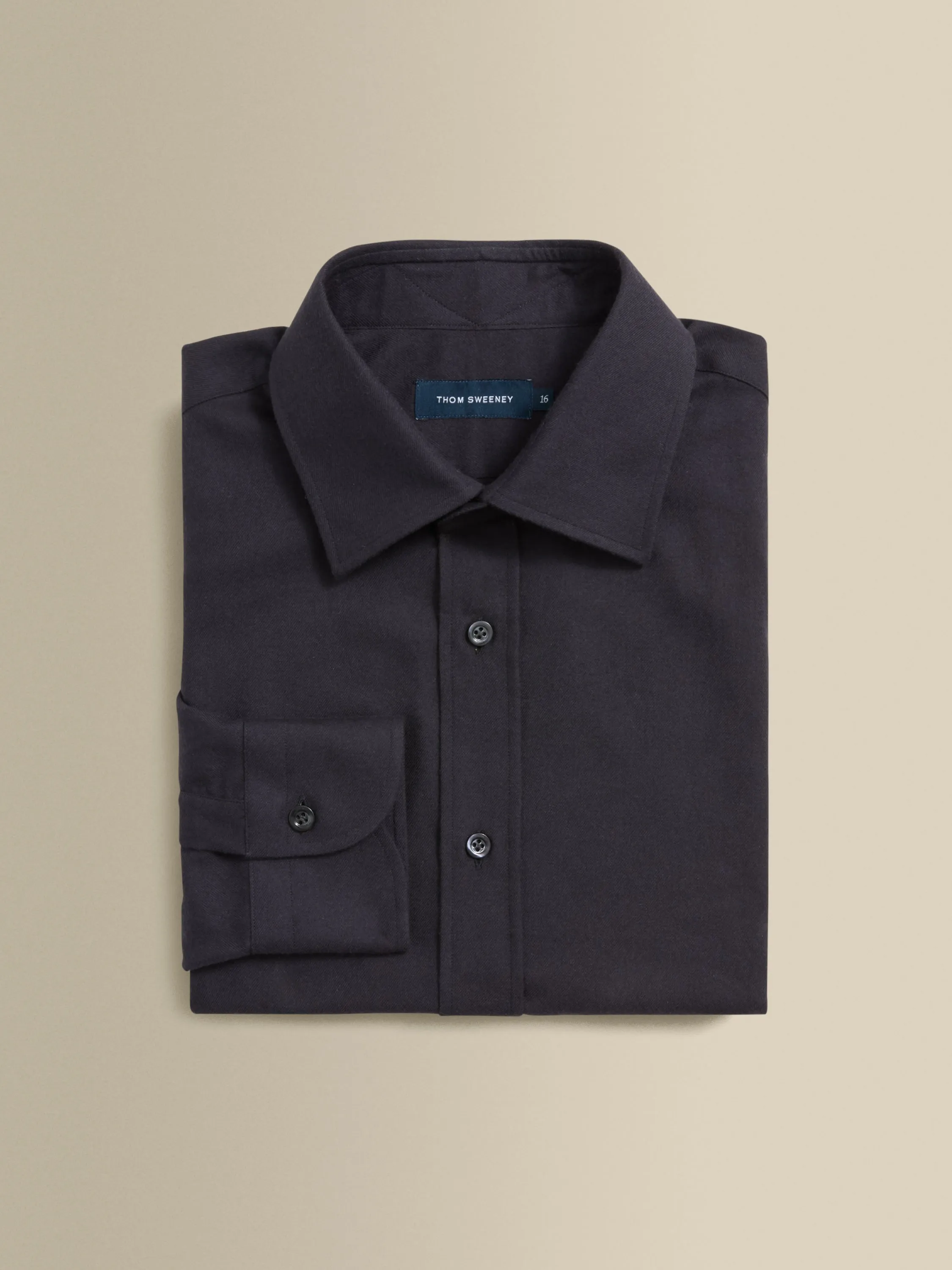 Cotton Cashmere Point Collar Shirt