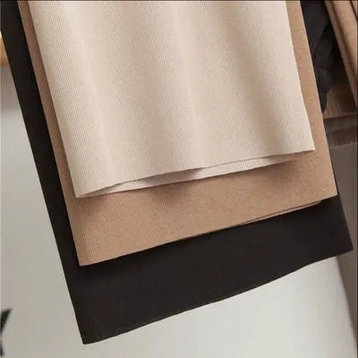 Drape Wide Leg Pants Women High Waist Slim-Look Casual Loose Student Ankle-Length Straight Culottes