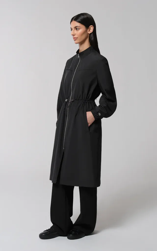 Soia & Kyo Henna Ultra Light Packable Trench in Black