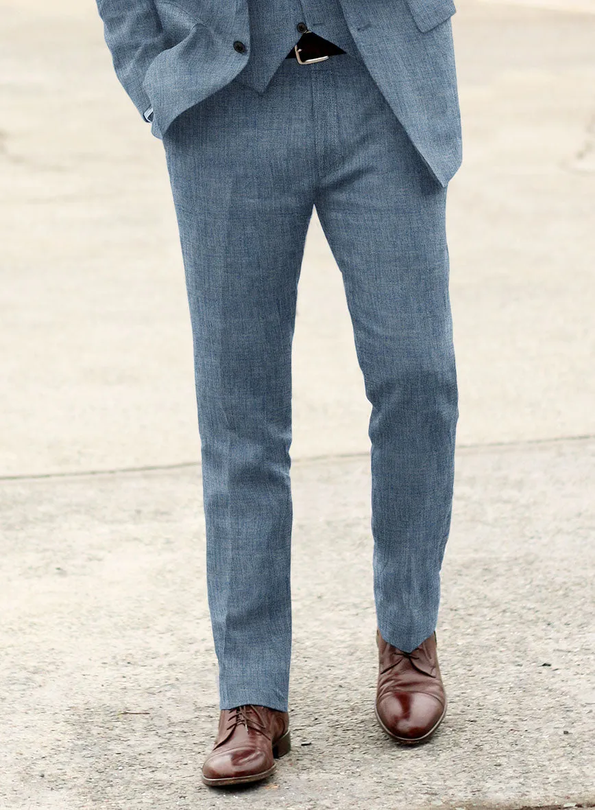 Stylbiella Spring Blue Linen Pants