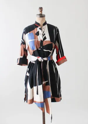 Vintage 1970s Catherine Ogust Color Block Dress